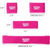 image3pc Unisex Athletic Sweatband Set  225in Workout Headband ampamp 325in Wristbands wStay Dry Technology Terry Cloth Band MoistureWicking Fabric  Quality Fitness Accessories for Active ComfortReebokFuchsia