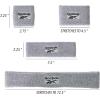 image3pc Unisex Athletic Sweatband Set  225in Workout Headband ampamp 325in Wristbands wStay Dry Technology Terry Cloth Band MoistureWicking Fabric  Quality Fitness Accessories for Active ComfortReebokGrey