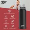 imageReebok Athletic Stainless Steel Water Bottle  Insulated Water Bottle 32 oz With Chug Lid  Double Wall Vacuum Insulated Sports Water Bottle BPA FreeBlack