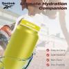 imageReebok Athletic Stainless Steel Water Bottle  Insulated Water Bottle 32 oz With Chug Lid  Double Wall Vacuum Insulated Sports Water Bottle BPA FreeYellow
