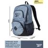 imageReebok Backpack  Lightweight Zipper Closure School Backpack ampamp Spacious Compartments  Everyday Bookbag ampamp Travel Bag Size One Size Black Jeri With Red LogoGrey Jeri