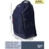 imageReebok Backpack  Lightweight Zipper Closure School Backpack ampamp Spacious Compartments  Everyday Bookbag ampamp Travel Bag Size One Size Black Jeri With Red LogoJason Vector Navy