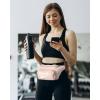 imageReebok Fanny Pack  Lightweight Stylish Crossbody Waist Belt Bags for Women and Men with Adjustable Strap Size One Size Davis Black With Rose Gold LogoDavis Light Cream