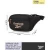 imageReebok Fanny Pack  Lightweight Stylish Crossbody Waist Belt Bags for Women and Men with Adjustable Strap Size One Size Davis Black With Rose Gold LogoLyla Black