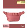 imageReebok Fanny Pack  Lightweight Stylish Crossbody Waist Belt Bags for Women and Men with Adjustable Strap Size One Size Davis Black With Rose Gold LogoDavis Rose