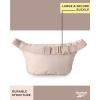imageReebok Fanny Pack  Lightweight Stylish Crossbody Waist Belt Bags for Women and Men with Adjustable Strap Size One Size Davis Black With Rose Gold LogoDavis Light Cream