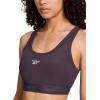imageReebok High Speed Womens Medium Impact Sports Bra  with Removeable Cups ampamp Elastic Hem BandSmoky Volcano