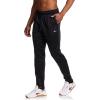imageReebok Mens Fleece Tech Sweatpant Zippered Pockets Athletic JoggersBlack