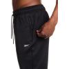 imageReebok Mens Fleece Tech Sweatpant Zippered Pockets Athletic JoggersBlack