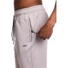 imageReebok Mens Fleece Tech Sweatpant Zippered Pockets Athletic JoggersOpal Grey