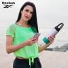 imageReebok Stainless Steel Sports Water Bottle  Double Wall Vacuum Insulated Leakproof BPA Free with Paracord Handle  Ideal for Work Travel Outdoor Gym Pack of 1 32 oz PurplePurple