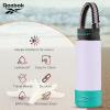 imageReebok Stainless Steel Sports Water Bottle  Double Wall Vacuum Insulated Leakproof BPA Free with Paracord Handle  Ideal for Work Travel Outdoor Gym Pack of 1 32 oz PurplePurple