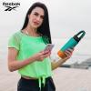imageReebok Stainless Steel Sports Water Bottle  Double Wall Vacuum Insulated Leakproof BPA Free with Paracord Handle  Ideal for Work Travel Outdoor Gym Pack of 1 32 oz PurpleTeal