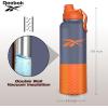 imageReebok Stainless Steel Water Bottle For Outdoor  Insulated Water Bottle 40 oz With Chug Lid ampamp Silicone Sleeves  Double Wall Vacuum Insulated Sports Water Bottle BPA Free OrangeNavyOrangeNavy