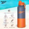 imageReebok Stainless Steel Water Bottle For Outdoor  Insulated Water Bottle 40 oz With Chug Lid ampamp Silicone Sleeves  Double Wall Vacuum Insulated Sports Water Bottle BPA Free OrangeNavyOrangeNavy