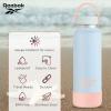 imageReebok Stainless Steel Wide Mouth Water Bottle With Flex Cap For Outdoor  32 oz  Double Wall Vacuum Insulated Sports Water Bottle With Silicone Sleeves BPA Free BlueBlue