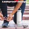 imageReebok Stainless Steel Wide Mouth Water Bottle With Flex Cap For Outdoor  32 oz  Double Wall Vacuum Insulated Sports Water Bottle With Silicone Sleeves BPA Free BlueWhite