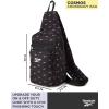 imageReebok Unisex Crossbody Sling Bags  Compact Convertible Strap Cross Body Bag Travel Sling Bag  Gym ampamp Travel Essential Size One Size Cosmos BlackCosmos Black Ombre