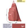 imageReebok Unisex Crossbody Sling Bags  Compact Convertible Strap Cross Body Bag Travel Sling Bag  Gym ampamp Travel Essential Size One Size Cosmos BlackCosmos Coral