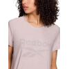 imageReebok Womens Glow Short Sleeve Crop Top TShirtAshes of Rose Heather