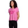imageReebok Womens Glow Short Sleeve Crop Top TShirtRaspberry Rose Heather