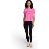 imageReebok Womens Glow Short Sleeve Crop Top TShirtRaspberry Rose Heather