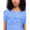 imageReebok Womens Glow Short Sleeve Crop Top TShirtUltramarine Heather
