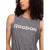 imageReebok Womens Glow Sleeveless Cropped Tank TopBlack Heather