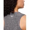 imageReebok Womens Glow Sleeveless Cropped Tank TopBlack Heather
