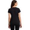 imageReebok Womens Off The Charts Slim Performance TShirtBlack Heather