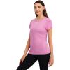 imageReebok Womens Off The Charts Slim Performance TShirtCrocus Heather