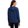 imageReebok Womens Satin Applique Graphic Hooded SweatshirtBlue Winged Teal Heather