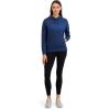 imageReebok Womens Satin Applique Graphic Hooded SweatshirtBlue Winged Teal Heather
