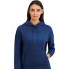 imageReebok Womens Satin Applique Graphic Hooded SweatshirtBlue Winged Teal Heather