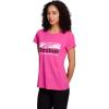 imageReebok Womens Short Sleeve Knockout Performance TShirtRaspberry Rose Heather