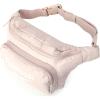imageReebok Fanny Pack  Lightweight Stylish Crossbody Waist Belt Bags for Women and Men with Adjustable Strap Size One Size Davis Black With Rose Gold LogoDavis Light Cream