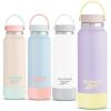 imageReebok Stainless Steel Wide Mouth Water Bottle With Flex Cap For Outdoor  32 oz  Double Wall Vacuum Insulated Sports Water Bottle With Silicone Sleeves BPA Free BluePurple