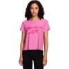 imageReebok Womens Glow Short Sleeve Crop Top TShirtRaspberry Rose Heather