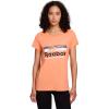 imageReebok Womens Short Sleeve Knockout Performance TShirtPapaya Punch Heather