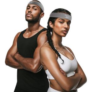 image1pc Unisex Athletic Sweatband  225in Thick Workout Headband wStay Dry Technology MoistureWicking FabricQuality Gym Hair Accessories for Active ComfortReebokgray