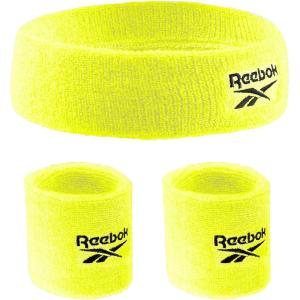 image3pc Unisex Athletic Sweatband Set  225in Workout Headband ampamp 325in Wristbands wStay Dry Technology Terry Cloth Band MoistureWicking Fabric  Quality Fitness Accessories for Active ComfortReebokNeon Yellow