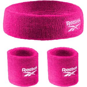 image3pc Unisex Athletic Sweatband Set  225in Workout Headband ampamp 325in Wristbands wStay Dry Technology Terry Cloth Band MoistureWicking Fabric  Quality Fitness Accessories for Active ComfortReebokFuchsia