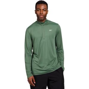imageReebok Energy Mens Long Sleeve Performance 14 Zip TopDuck Green