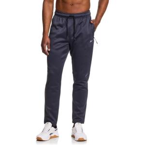 imageReebok Mens Fleece Tech Sweatpant Zippered Pockets Athletic JoggersEbony