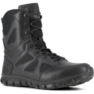 imageReebok Mens Rb8806 Sublite Cushion Soft Toe 8quot Tactical Waterproof Boot with Side Zipper Black MilitaryBlack