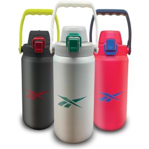 imageReebok Stainless Steel Water Bottle For Camping  Insulated Water Bottle 32 oz  Double Wall Vacuum Insulated Camping Water Bottle BPA FreeGray