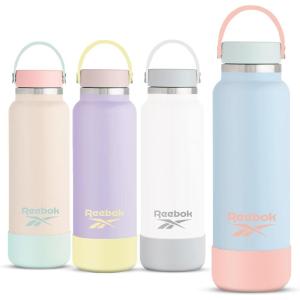 imageReebok Stainless Steel Wide Mouth Water Bottle With Flex Cap For Outdoor  32 oz  Double Wall Vacuum Insulated Sports Water Bottle With Silicone Sleeves BPA Free BlueBlue