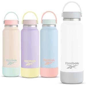 imageReebok Stainless Steel Wide Mouth Water Bottle With Flex Cap For Outdoor  32 oz  Double Wall Vacuum Insulated Sports Water Bottle With Silicone Sleeves BPA Free BlueWhite