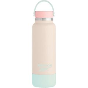 imageReebok Stainless Steel Wide Mouth Water Bottle With Flex Cap For Outdoor  32 oz  Double Wall Vacuum Insulated Sports Water Bottle With Silicone Sleeves BPA Free BluePink