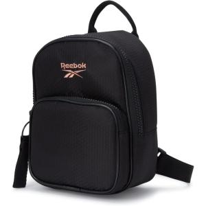 imageReebok Womens Backpack  Zipper Closure Mini Lightweight Backpack Purse for Women  Everyday Bag ampamp Travel Bag for Women Sydney Black With Rose Gold LogoSydney Black With Rose Gold Logo